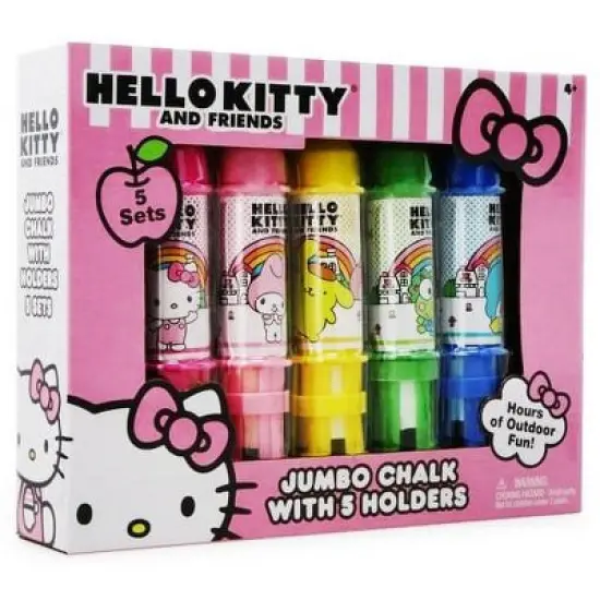 Inkology, LLC Hello Kitty 5-Piece Jumbo Chalk Set with Holders image {1}
