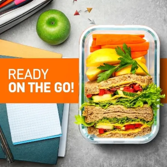 NutriChef 10-Piece High Borosilicate Glass Food Storage Containers Set (NCCLX5R9.5) image {3}