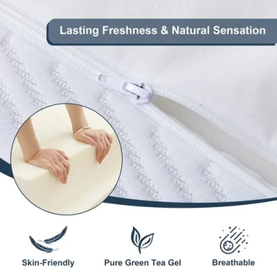 Resenkos Twin Size Memory Foam Mattress in a Box, 2"" Gel Green Tea AeroFusion Memory Foam, 6" Flex Support Base, Foam Soft Touch,  8" image {3}