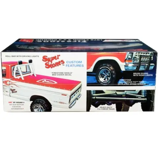 Skill 2 Model Kit 1978 Ford 4x4 Pickup Truck "Firestone Super Stones" 1/25 Scale Model by AMT image {2}