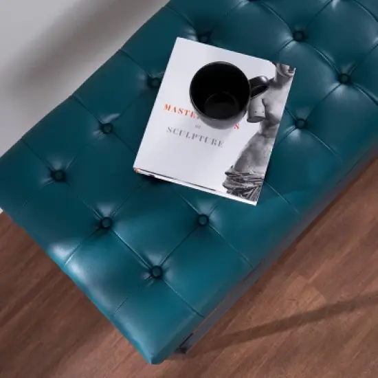 Perscon Upholstered Hallway Bench Blue - Aiden Lane image {1}