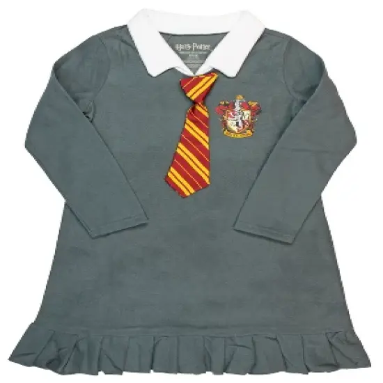 Harry Potter Pajama Girls Hermione Gryffindor Uniform With Tie Fleece Nightgown image {3}