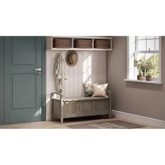 44" Norfolk Solid Wood Entryway Storage Bench - WyndenHall image {6}