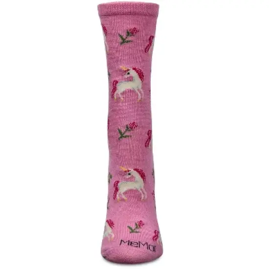 Memoi Magical Unicorns Bamboo Blend Crew Socks image {1}