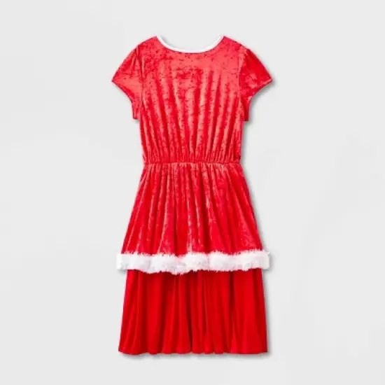 Girls' Santa Claus Dress-up NightGown - Red image {1}