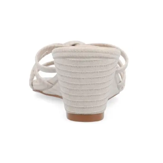 Journee Collection Womens Blayke Multi Strap Slip On Wedge Sandals image {2}