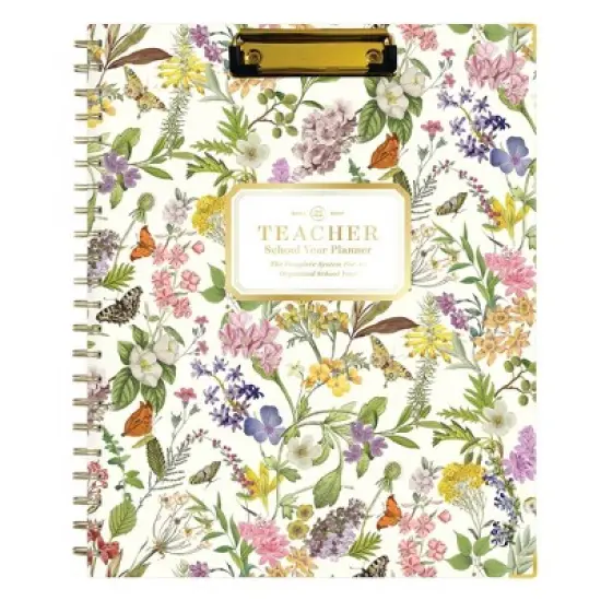 Day Designer 8.5"x11" 2025-2026 Weekly/Monthly Wirebound Teacher Lesson Planner Clipboard Hardcover Butterfly Garden, Teacher Supplies image {13}