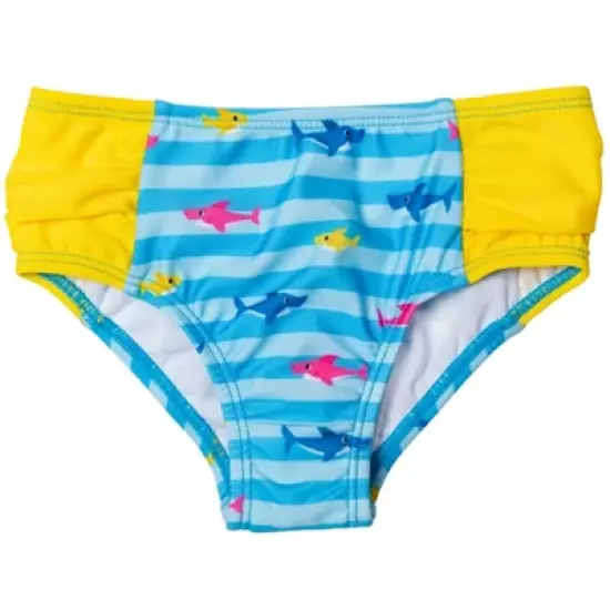 Pinkfong Baby Shark Baby Girls Rash Guard Tankini Top and Bikini Bottom 3 Piece Swimsuit Set Infant image {6}
