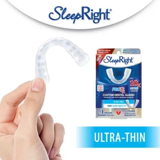 SleepRight ProRx Dental Guard &ndash; Moldable Mouth Guard for Teeth Grinding, Clenching, and Bruxism &ndash; Ultra-Thin, Custom-Fit, Durable and Comfortable image {1}