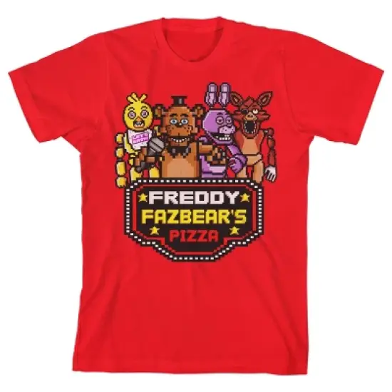 Freddy Fazbear Horror Video Game Red Short Sleeve Shirt image {3}