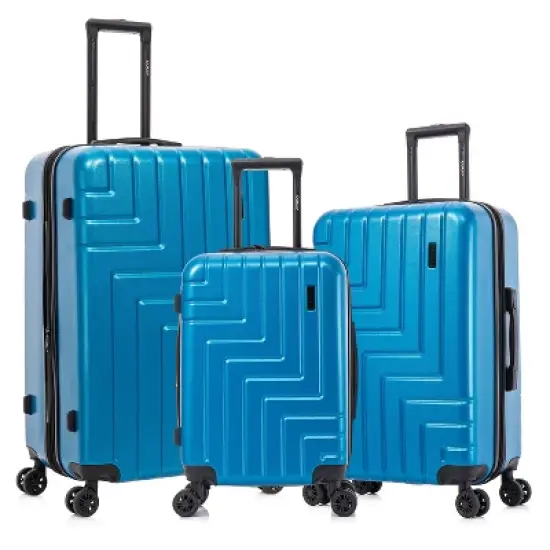 DUKAP Zahav Lightweight Hardside Spinner 3pc Luggage Set - Teal image {5}