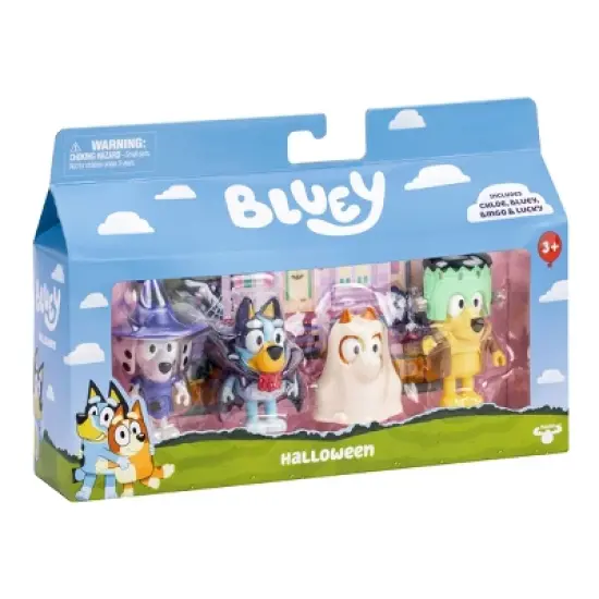 Bluey Costume Party Figures 4pk: Articulated Plastic Mini Figurines & Bluey Toys Collection image {7}