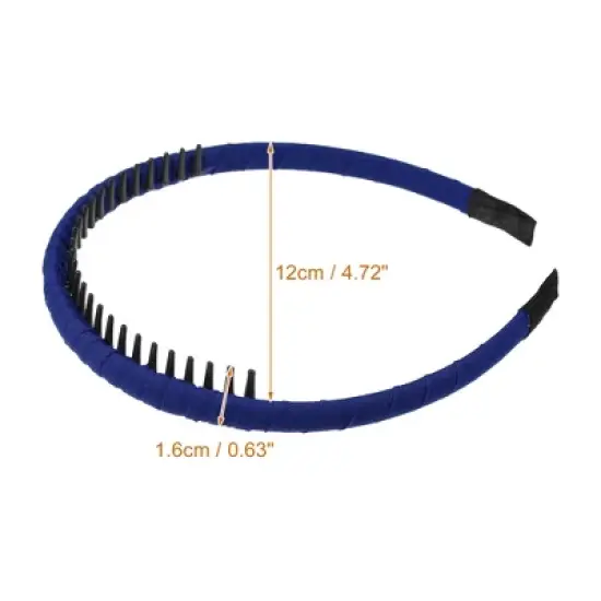 Unique Bargains Women's Non-Slip Teeth Comb Headbands Multicolor 4Pcs image {3}