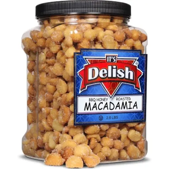 BBQ Honey Roasted Macadamia by It's Delish, 2.6 LBS Jumbo Container image {7}