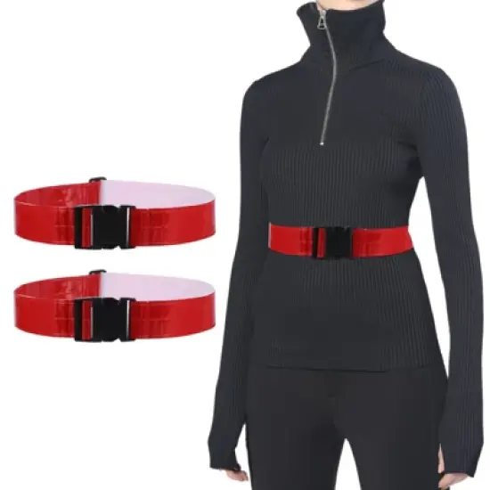 Unique Bargains Adjustable High Visibility Running Reflective Belt for Motorcycling Cycling 2 Pcs image {10}