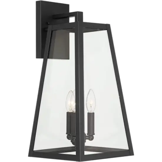 John Timberland Arrington Modern Outdoor Wall Light Fixture Mystic Black Metal 20" Clear Glass for Post Exterior Barn Deck House Porch Yard Posts Home image {4}