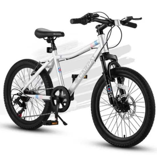 NAYSAYE Mountain Bike 20 Inch Bicycle 7 Speed with Front Suspension and Disc Brake Bikes For Adults and Kids, 54"*23"*31.5" image {8}