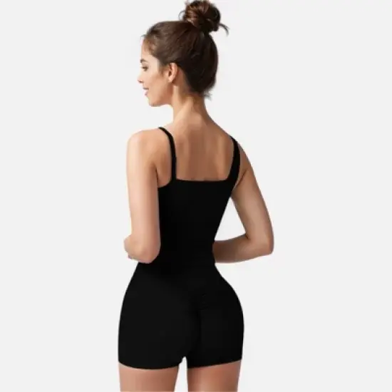 Anna-Kaci Active Women's Fitted Square Neck Tank Top with Spaghetti Straps image {5}