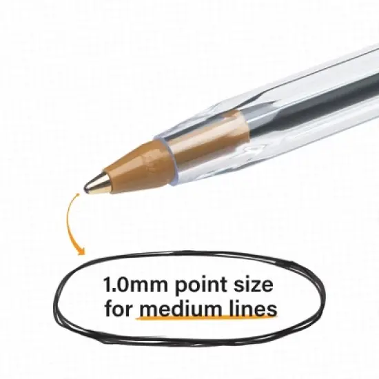 BIC Cristal Xtra Smooth Ballpoint Pens, Medium Point (1.0mm), 500-Count Pack of Bulk Pens, World's No. 1 Ball Pen image {4}