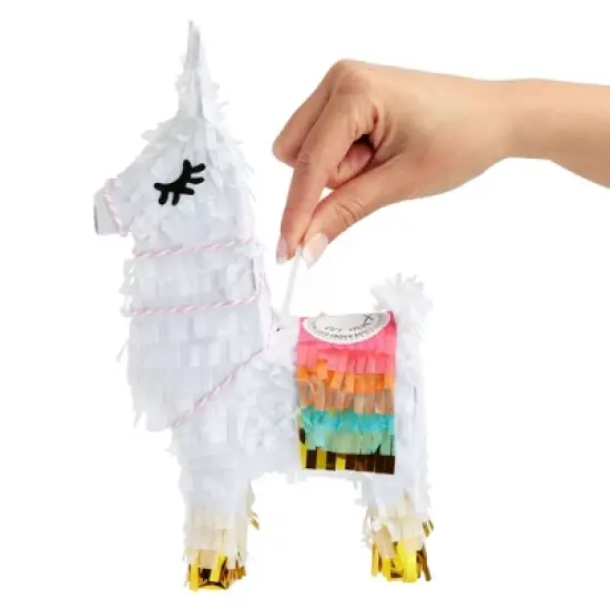 Juvale 3 Pack of Mini Llama Pinatas for Birthday Celebration, Cinco de Mayo Fiesta Decorations, Animal-Themed Party Supplies, 4.9 x 2.1 x 10.2 In image {3}