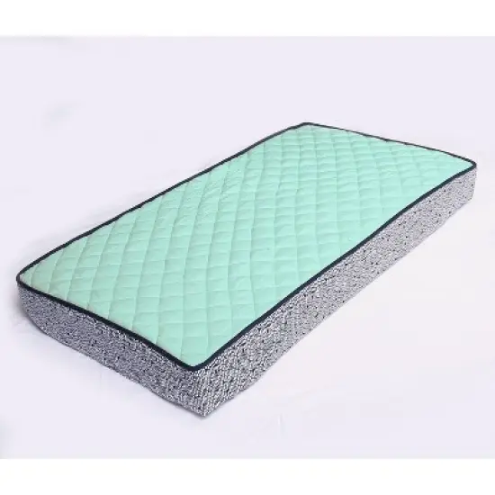 Bacati - Noah Mint/Navy Quilted Changing Pad Cover image {7}