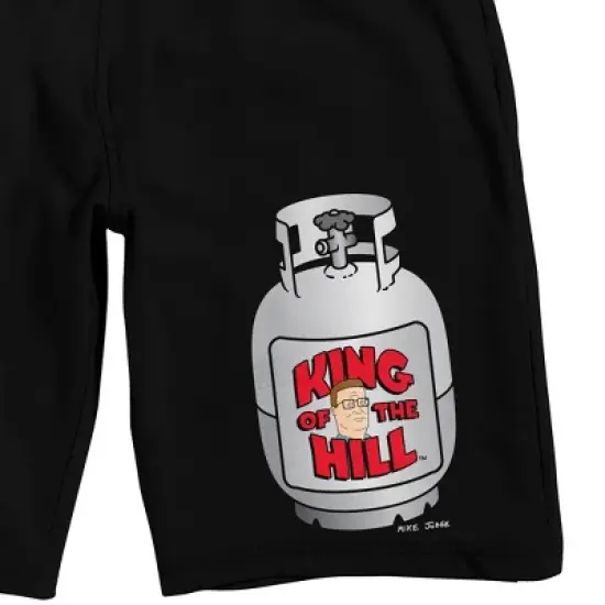 King Of The Hill Propane Tank Men's Black Sleep Pajama Shorts image {1}