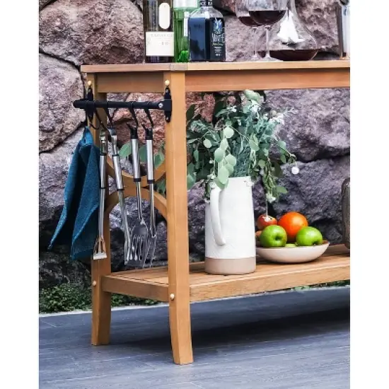 Abbington Teak Patio Console Table - Cambridge Casual image {4}