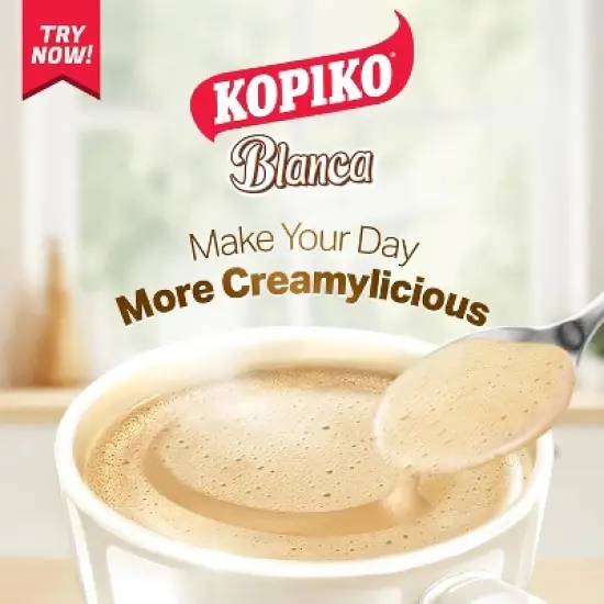 Kopiko Blanca Instant Creamy Coffee 3-in-1 Authentic Indonesian Volcanic Coffee with Brown Sugar 31.7 Oz. (30 G.X 30 Sachets) Pack of 2 image {3}