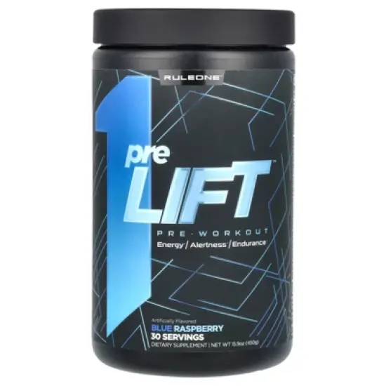 Rule One Proteins preLIFT, Pre-Workout, Blue Raspberry, 15.9 oz (450 g) image {3}