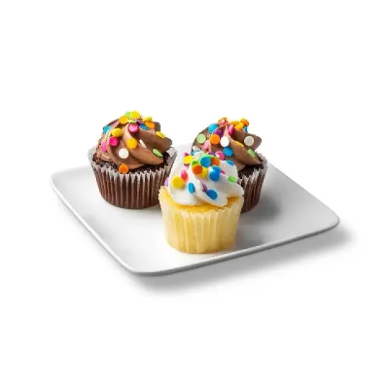 Chocolate & Vanilla Mini Cupcakes - 10oz/12ct - Favorite Day&trade; image {2}