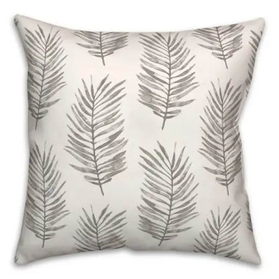 Creative Products Gray Fern Pattern 18x18 Indoor / Outdoor Pillow image {9}