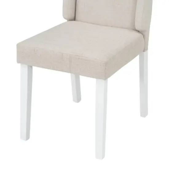 6 PCS Classic Wood Extendable Dining Table Set, Rectangular Table with 4 Upholstered Chairs & Bench, Gray+White-ModernLuxe image {12}