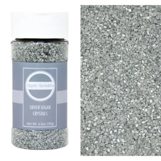 Mystic Sprinkles Silver Sugar Crystals 4.2oz Bottle image {6}