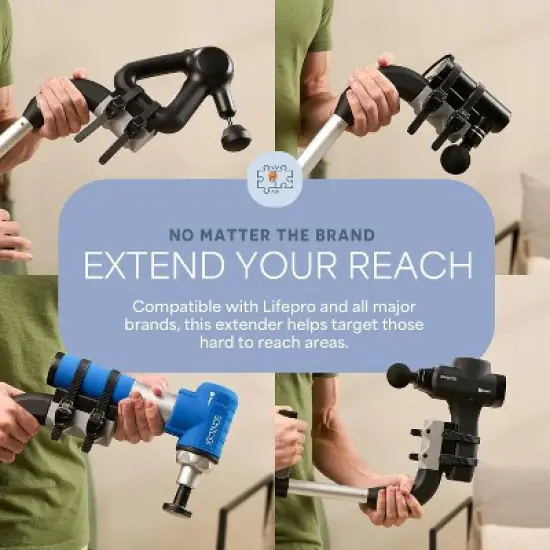Lifepro Massage Gun with 8 Heads & 5 Speeds ? Deep Tissue Percussion Massager for Athletes ? Compatible with Holder (Sold Separately) image {1}