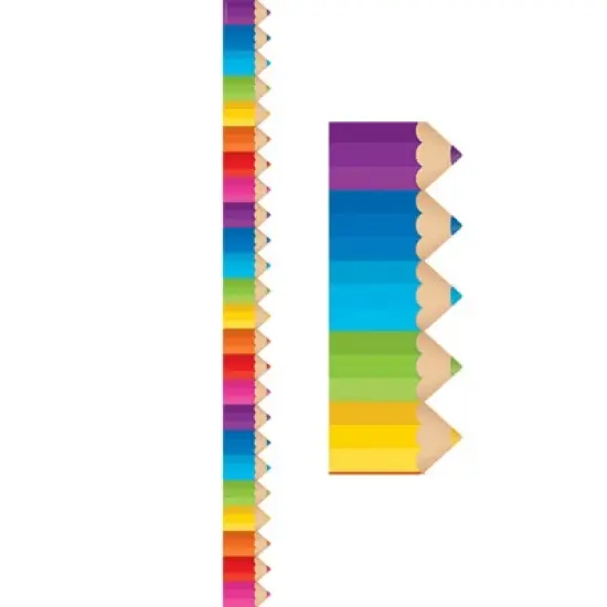 Teacher Created Resources&reg; Colored Pencils Die-Cut Border Trim, 35 Feet Per Pack, 6 Packs image {2}