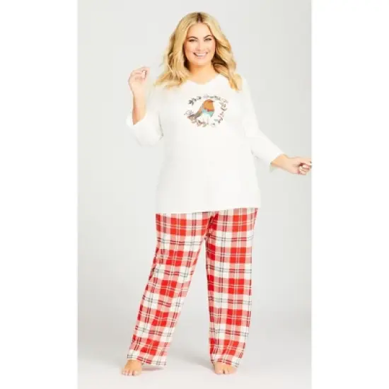 Women's Plus Size Robin Sleep Top - cream | AVENUE image {1}