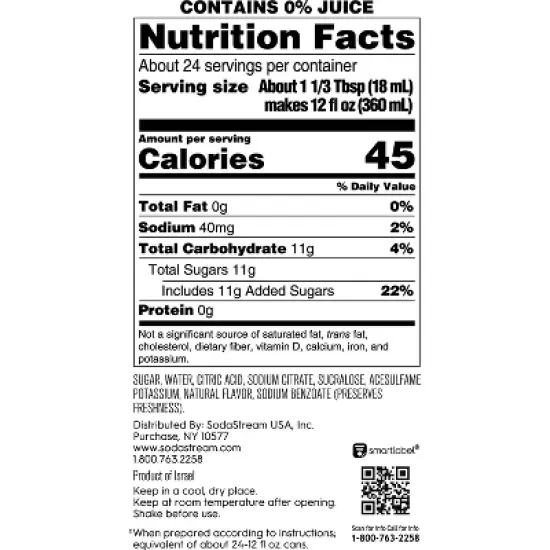 SodaStream Starry Lemon Lime Drink Mix 14.9 fl oz/4pk: Drink Mix Liquid Concentrate, Soft Drink, Non-Allergenic, Mix Ready image {6}