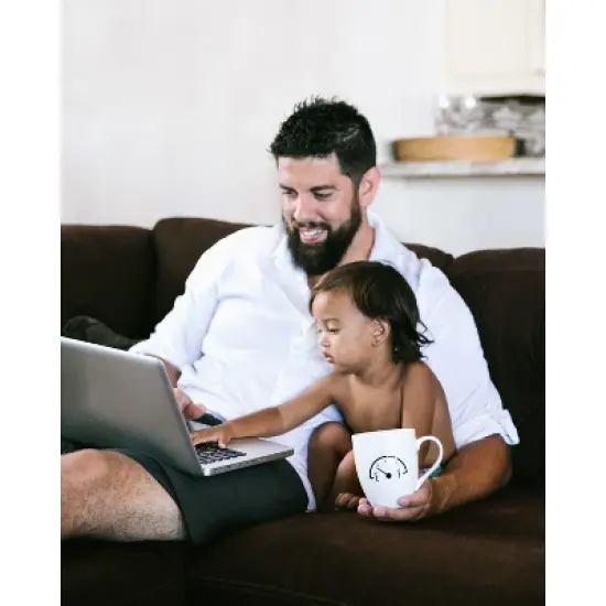 Pearhead Dadlife/Fuel Gauge Ceramic Mug drinkware - White 16oz image {3}