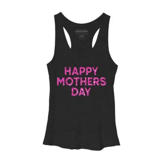Women's Design By Humans Happy Mother's Day Confetti Text By MeowShop Racerback Tank Top image {2}