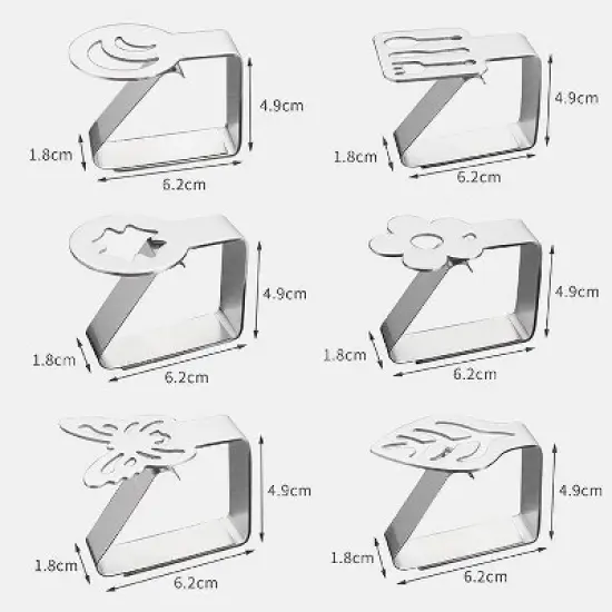 4 PCS Stainless Steel Tablecloth Clip Graphics Tablecloth Clip High-Elastic Moving Fixing Clip(Butterfly) image {2}