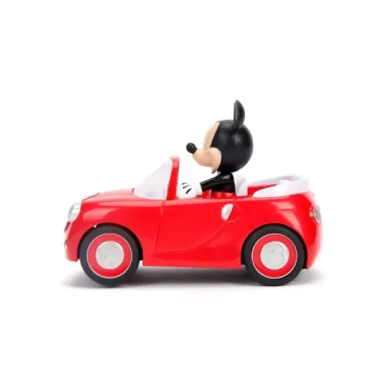 Jada Toys Disney Junior RC Mickey Mouse Club House Roadster Remote Control Vehicle 7" Glossy Red image {4}