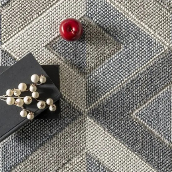 Nuloom Gale Geometric Indoor/Outdoor Patio Area Rug, 4' x 6', Gray image {5}