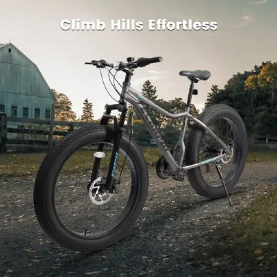 Aukfa 26 Inch Mountain Bike for Adults - 21 Speed, Front Suspension, Disc Brakes - All Terrain Bike for Men & Women image {1}