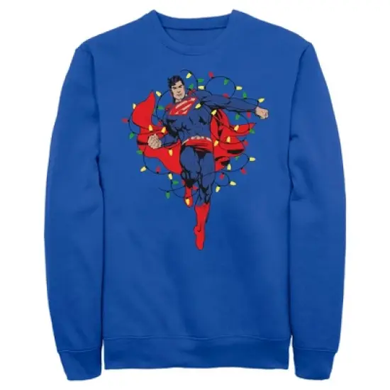 Men's Superman Christmas Lights Sweatshirt image {3}
