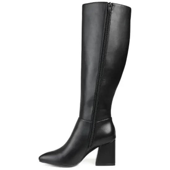 Journee Collection Womens Landree Tru Comfort Foam Wide Calf Block Heel Knee High Boots image {1}