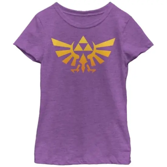 Girl's Nintendo Legend of Zelda Triforce Fade T-Shirt image {2}