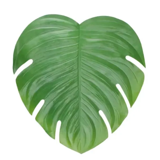 Allstate Floral 18" Over Sized Artificial Monstera Plant Place Mat - Green image {2}