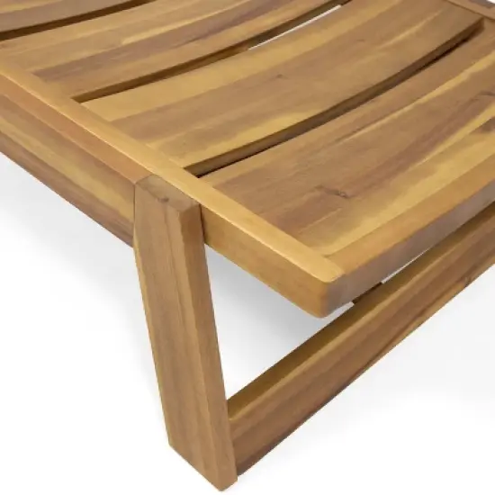 Kyoto 6pc Outdoor Acacia Wood Chaise Lounge Set with Cushions: Weather-Resistant, UV-Resistant - Christopher Knight Home image {4}