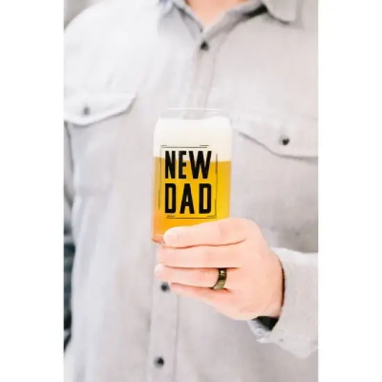Pearhead New Dad Beer Glass 16 oz image {2}