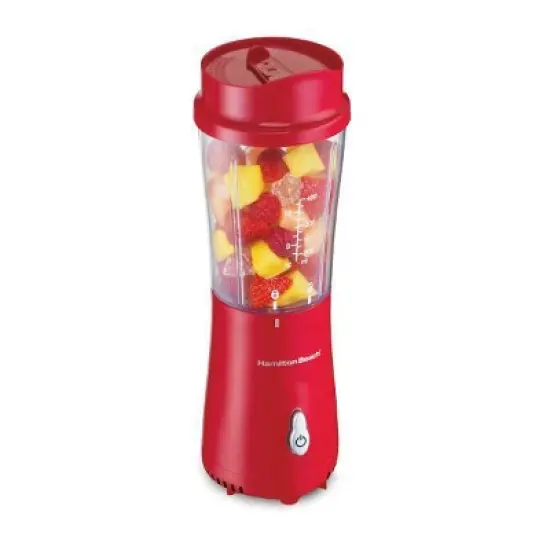 Hamilton Beach SingleServe Blender 51101RV: Personal Blender, 14 oz Capacity, 175W, Dishwasher-Safe, Red image {1}
